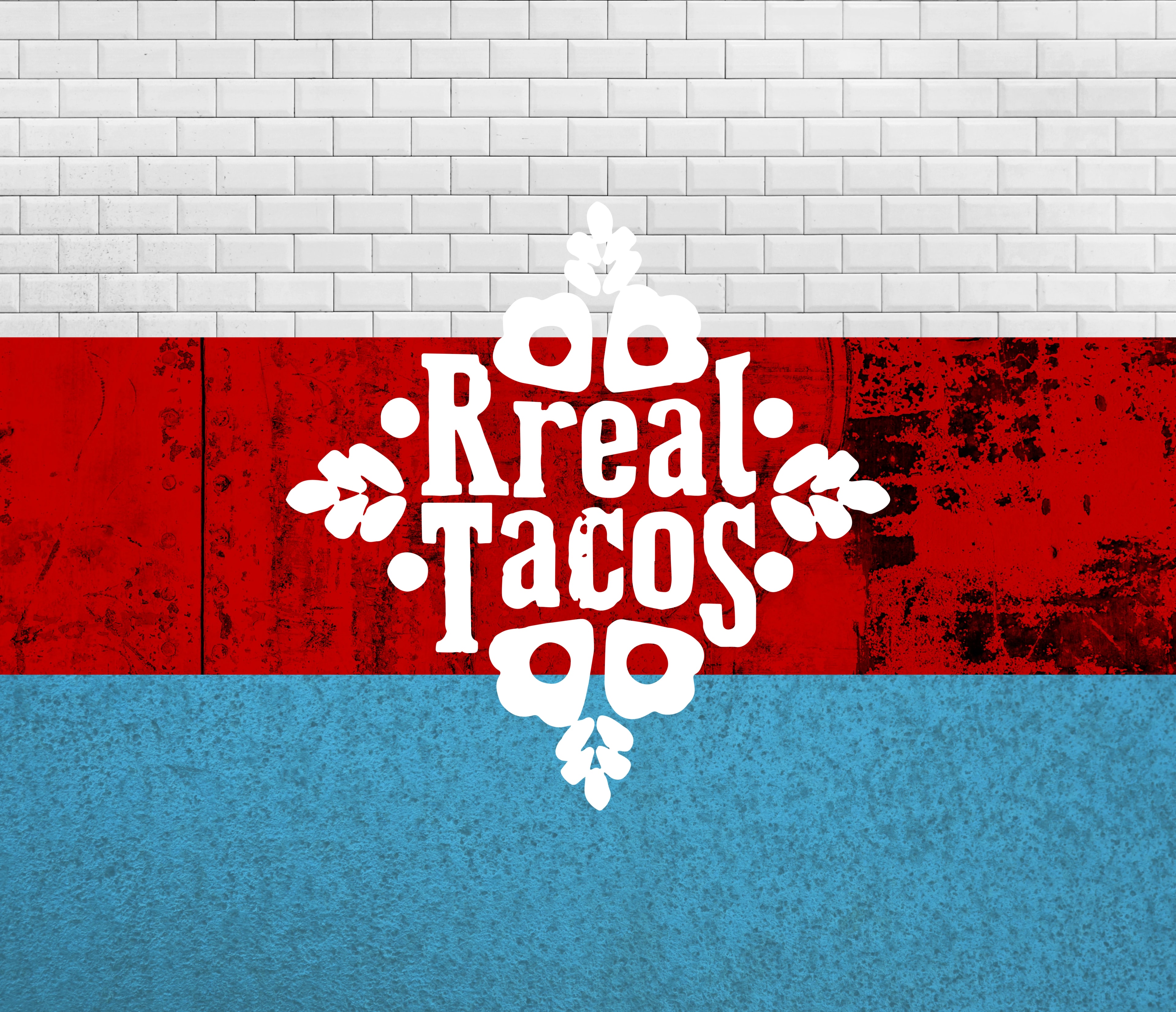 Rreal Tacos brand mark and typography, brand identity by Resto Experience