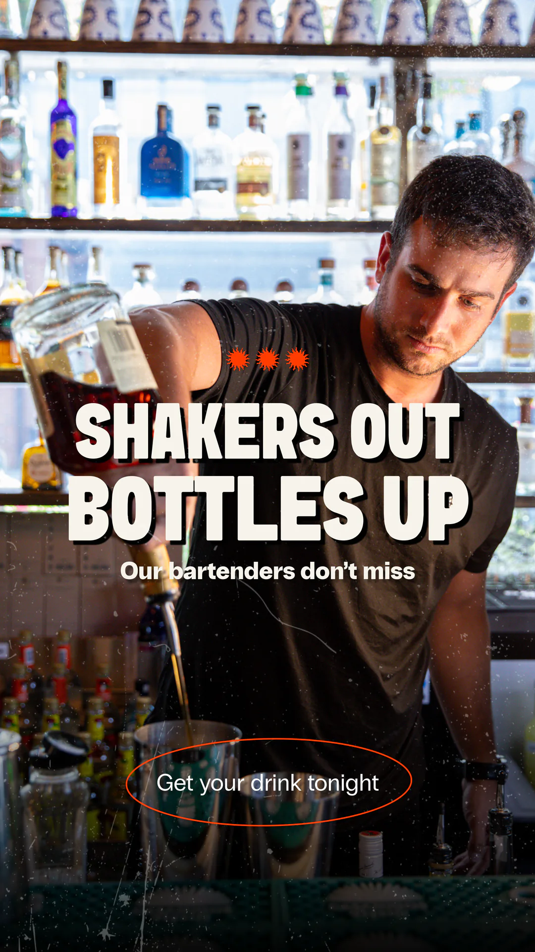 Bartender story creative shot behind the bar, Rreal Tacos, content production by Resto Experience