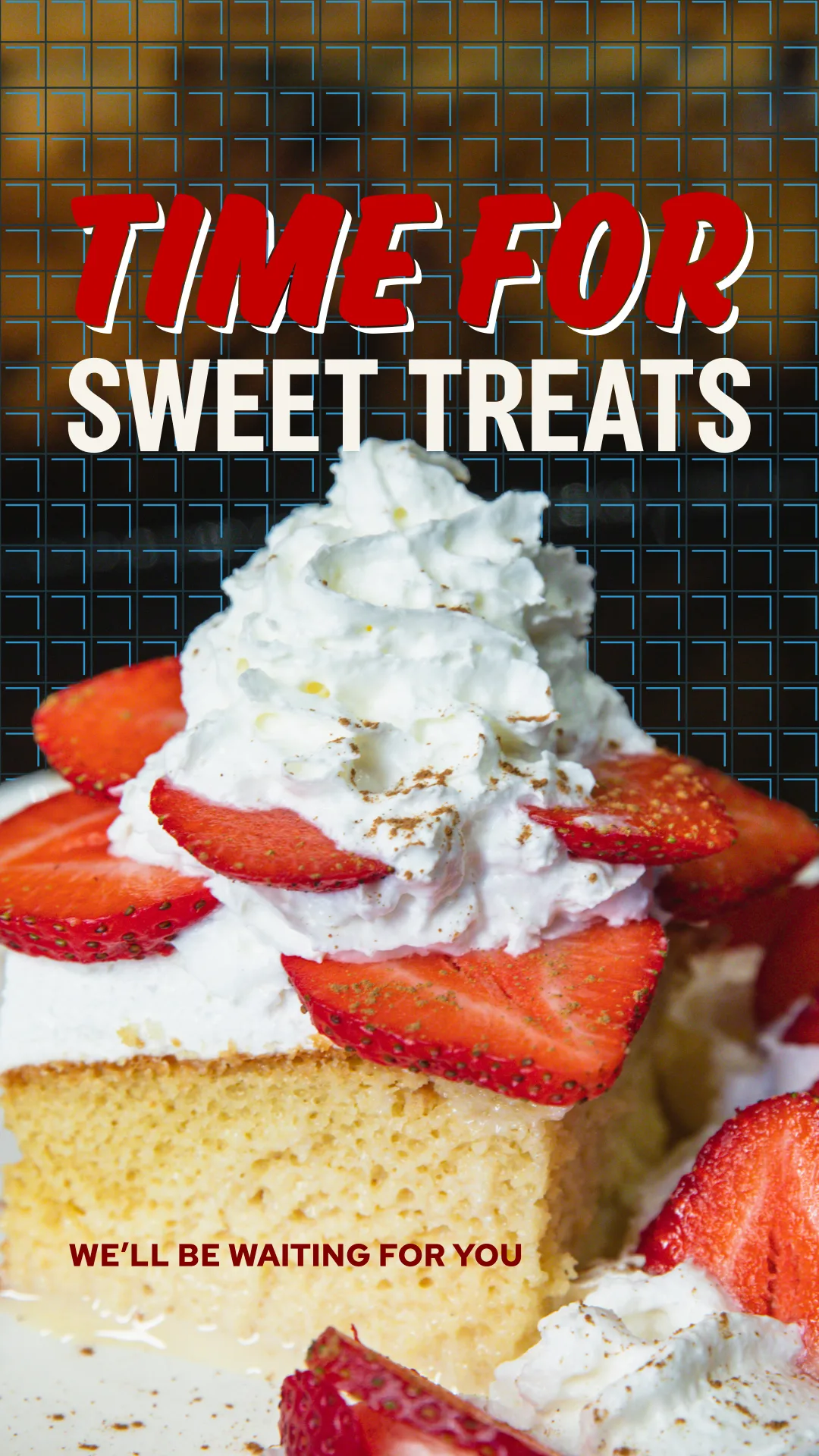 Branded story creative for the strawberry dessert, Rreal Tacos, restaurant social media management by Resto Experience