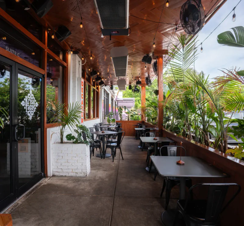 Rreal Tacos decatur dining room, brand identity applied across twelve rooms by Resto Experience