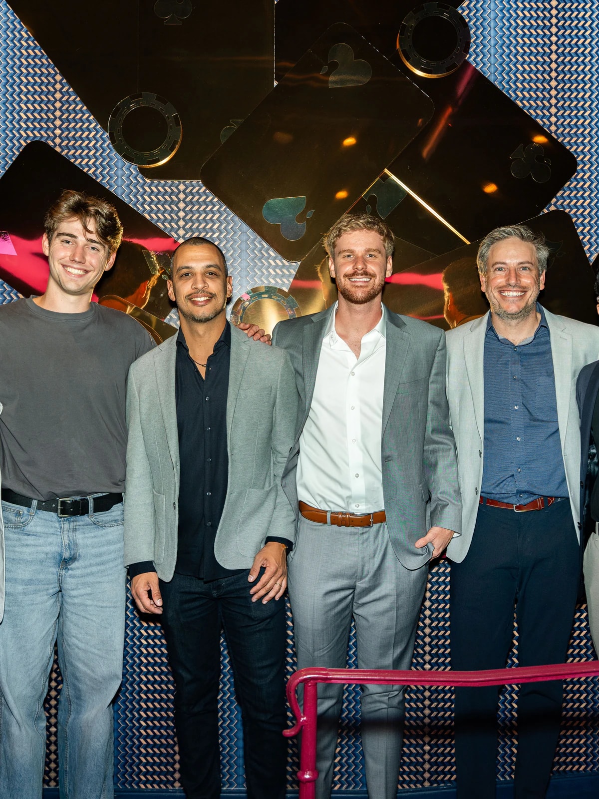 Team at an industry showdown