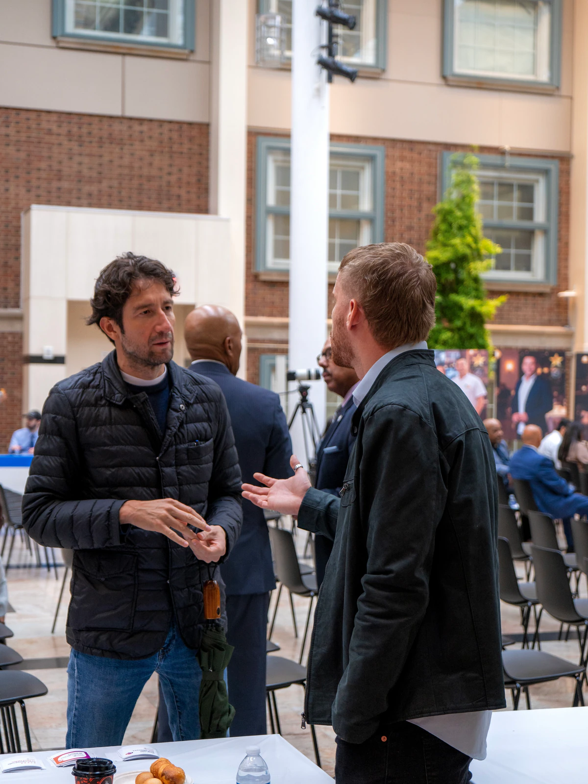 Conversation at a networking event