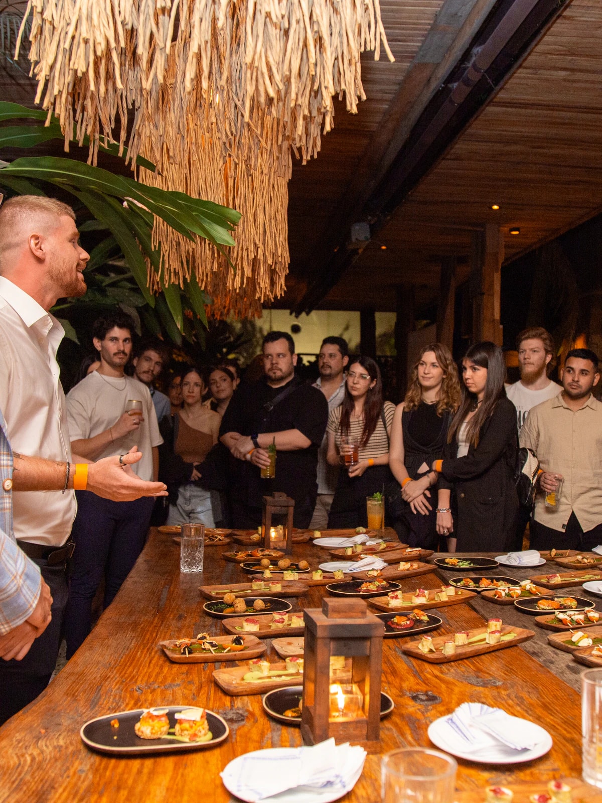 Team dinner with restaurant partners