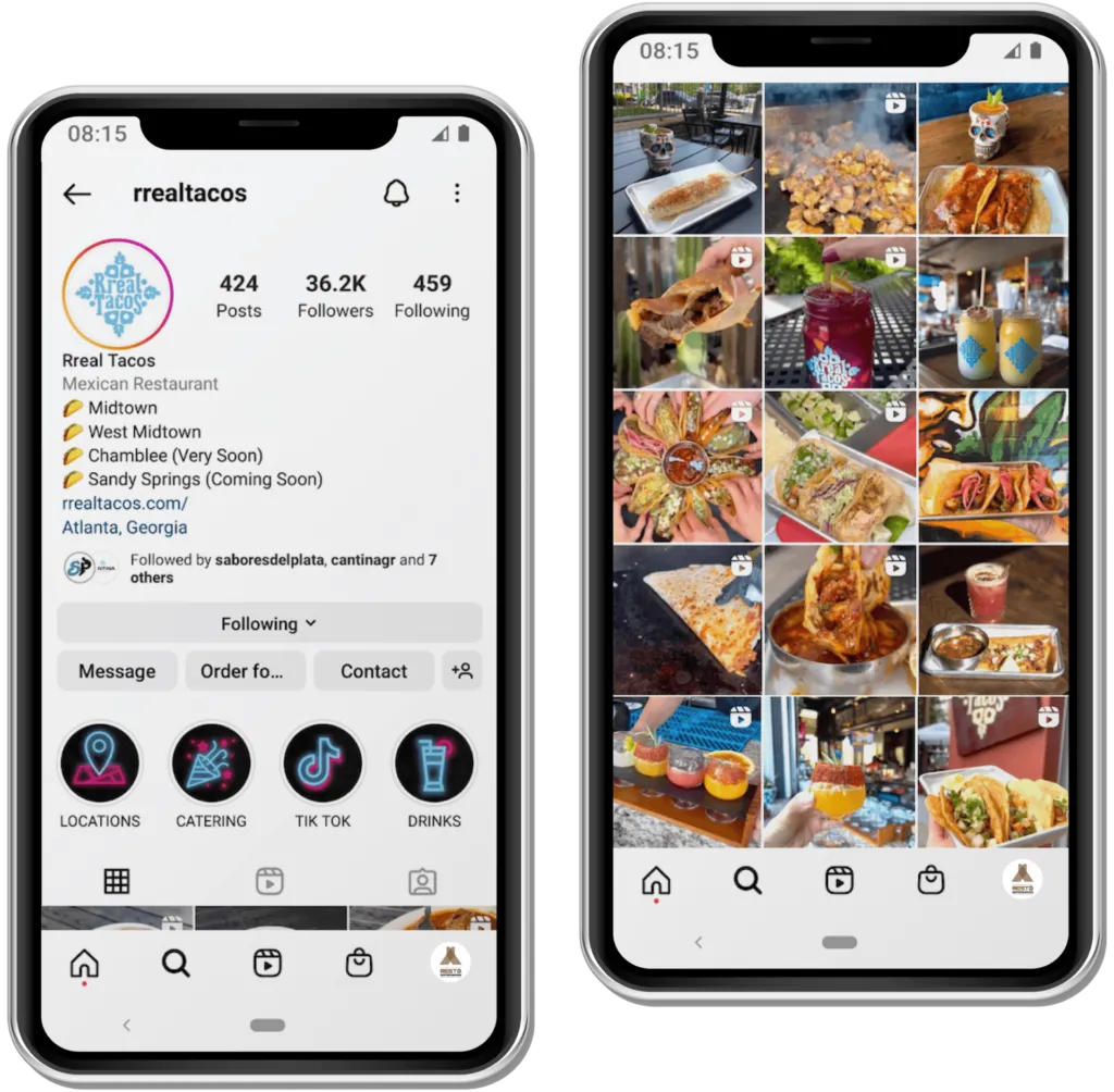 Rreal Tacos Instagram Profile
